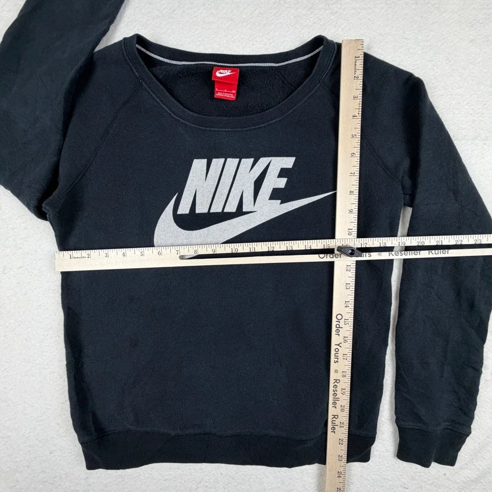 Nike Sportswear Rally Sweatshirt Black Silver Futura Logo 614807-010 Womens S